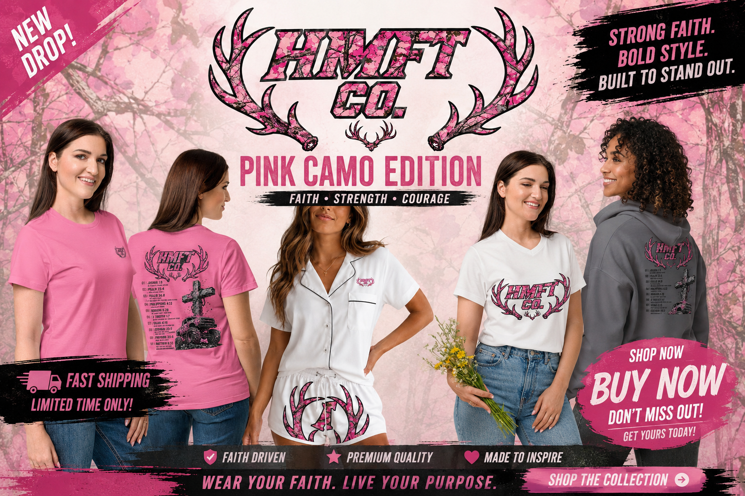 HMFT Pink Camo Style